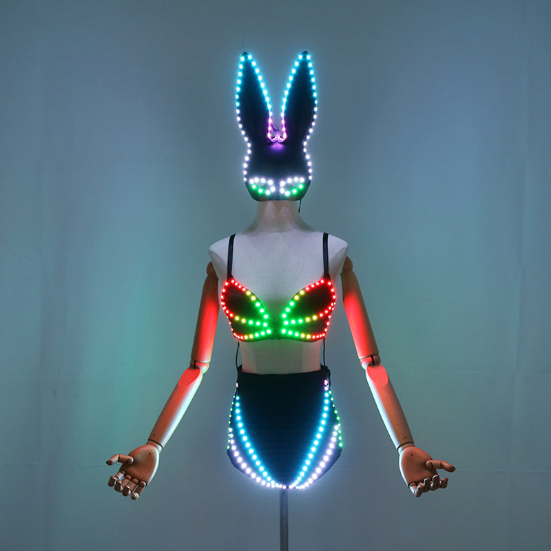 Pixel LED Lights, Bras, Lingerie, Sexy Women's Luminous Clothing