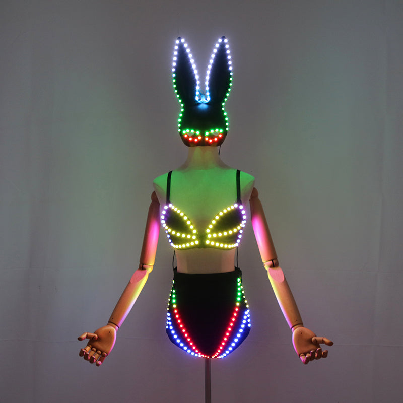 Pixel LED Lights, Bras, Lingerie, Sexy Women's Luminous Clothing