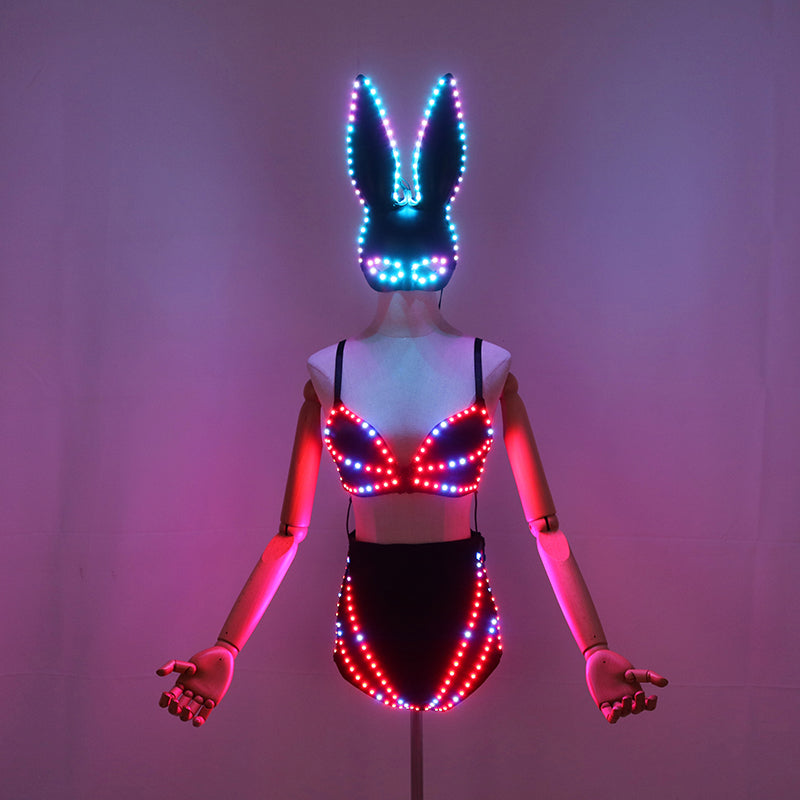 Pixel LED Lights, Bras, Lingerie, Sexy Women's Luminous Clothing
