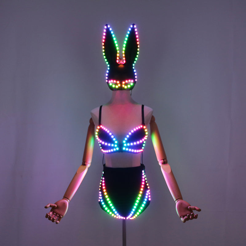 Pixel LED Lights, Bras, Lingerie, Sexy Women's Luminous Clothing