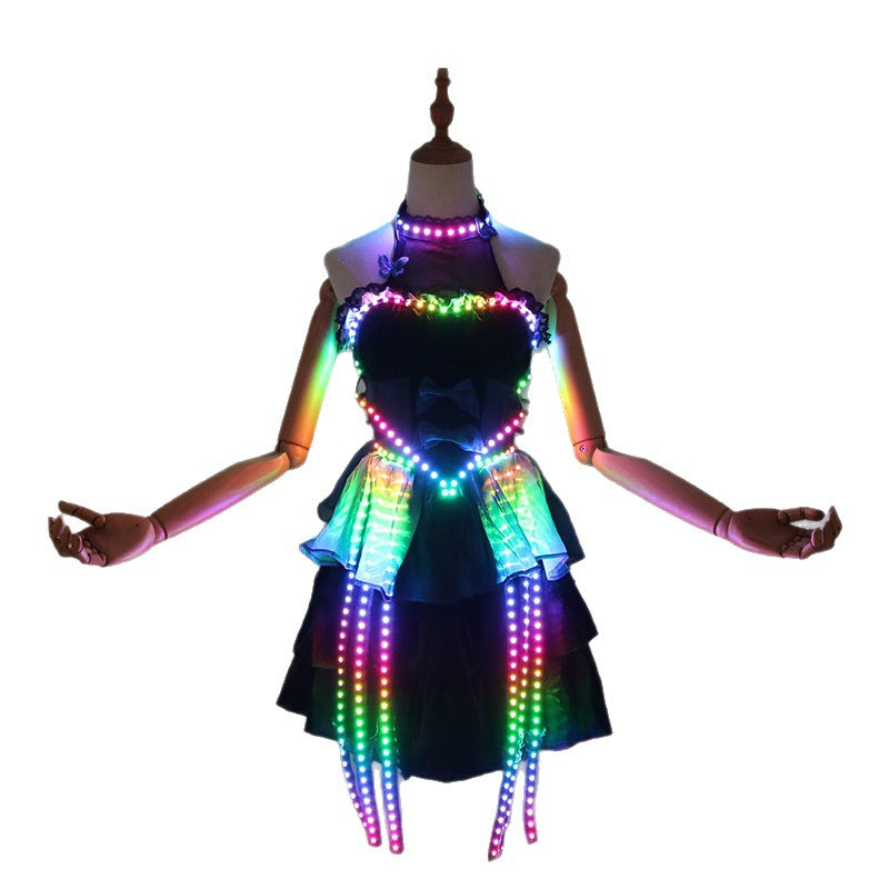 Colorful LED Light-Up Skirt – Rechargeable Glowing Tutu for Parties and Performances