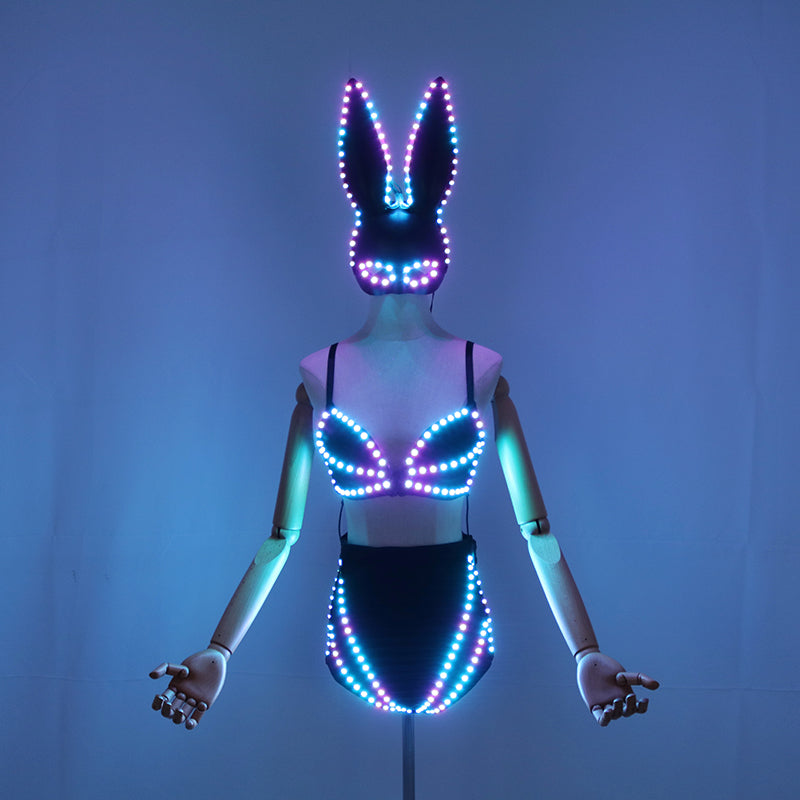 Pixel LED Lights, Bras, Lingerie, Sexy Women's Luminous Clothing