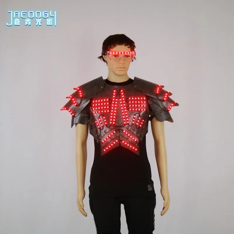 COSPLAY-Luminous LED Clothing, Fluorescent Glasses, Stage Show Armor, Night Show, Party Atmosphere Props