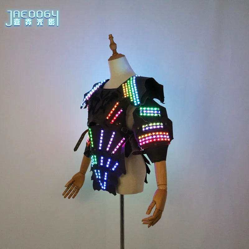 Full-Colour LED Light-Emitting Armour Shoulders COSPLAY Fluorescent Props Suitable For Nightclub Performance Costumes