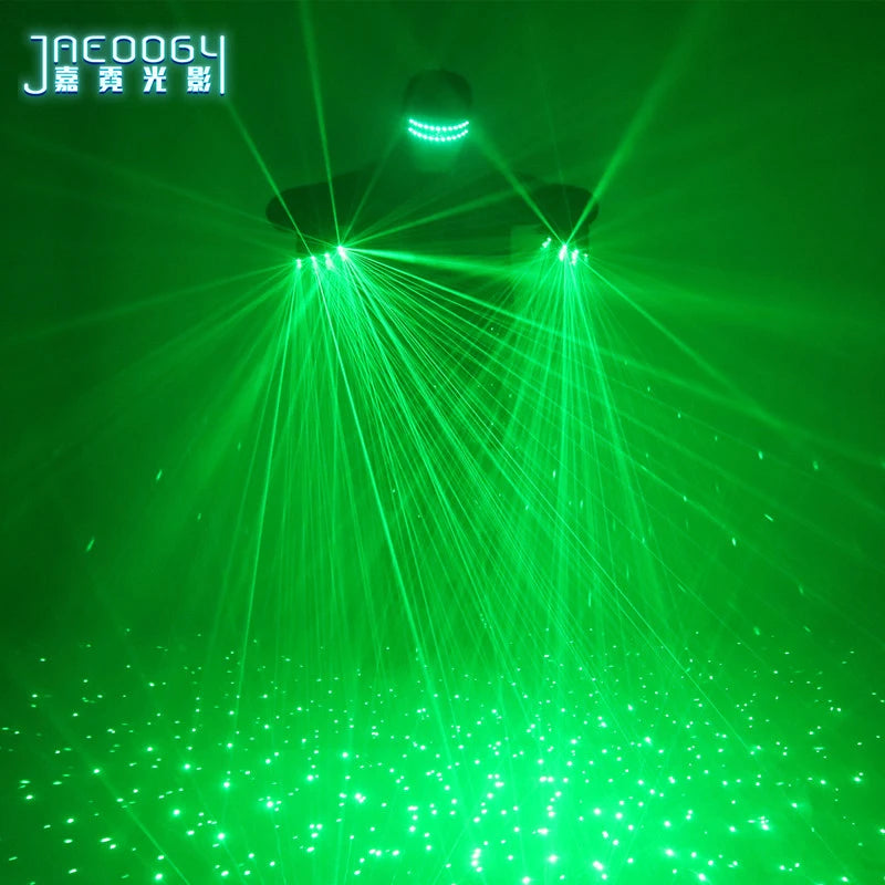 Green Laser Gloves 532nm LED Glasses High Power Coarse Beam Laser Cannon DJ Bar Party Performance Props