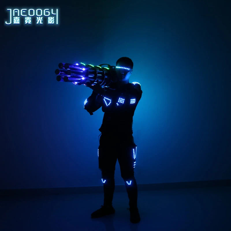 LED Luminous Armor Jacket, Glowing Costumes, Dancing Performance Clothes, DJ Stage Wear, New