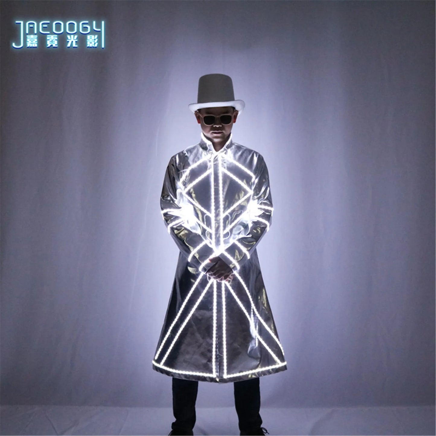 Men's LED Luminous Clothing, Stage Performance, Night Show, DJ Party Jacket, Atmosphere Props