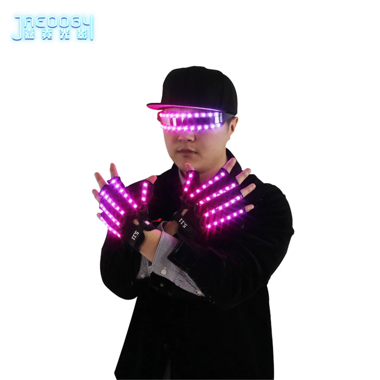 Stage Performance LED Light-emitting Gloves, Cosplay Strobe Glasses, Fluorescent Props, Bar Nightclub Party, Disco Show