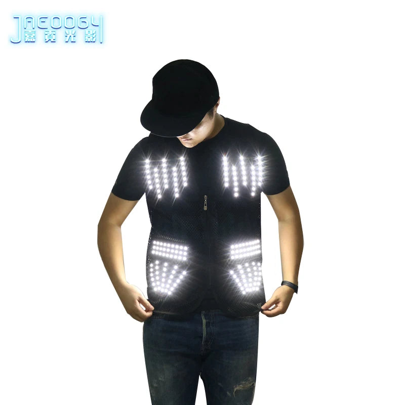 LED Luminous Vest, Night Performance, Lighting Costume, Suitable for Party, DJ Stage, Singing and Dancing Props