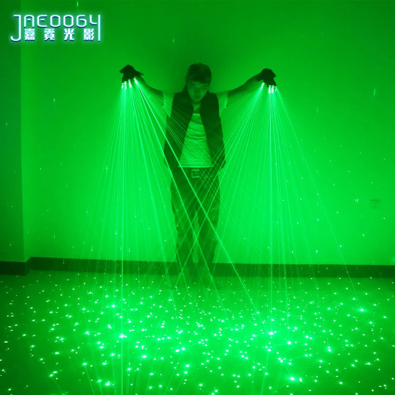 Green Laser Gloves 532nm LED Glasses High Power Coarse Beam Laser Cannon DJ Bar Party Performance Props