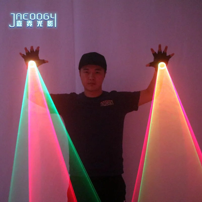 Rotating Red Green Laser Gloves, LED Glove for Party Decoration, Luminous Clothes, Ideal for DJ, Dance or Club, New