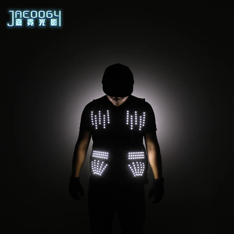 LED Luminous Vest, Night Performance, Lighting Costume, Suitable for Party, DJ Stage, Singing and Dancing Props