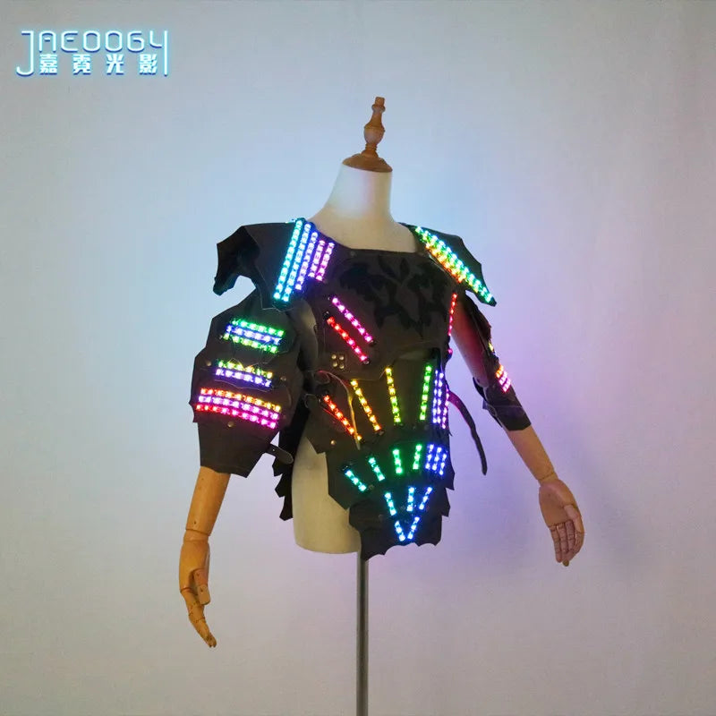 Full-Colour LED Light-Emitting Armour Shoulders COSPLAY Fluorescent Props Suitable For Nightclub Performance Costumes