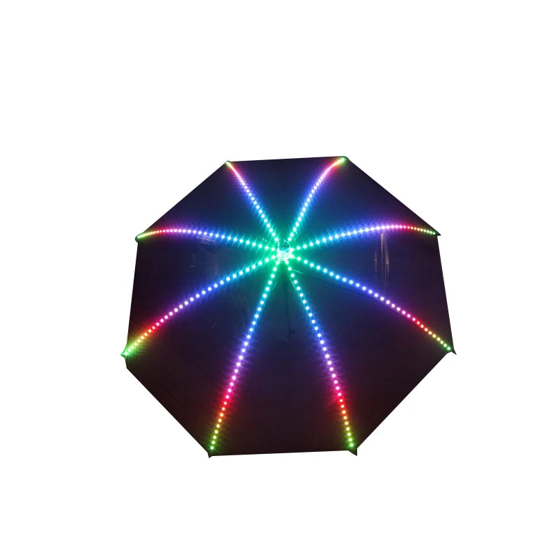 LED Luminous Umbrella, Party Performance Props, Multiple Modes, Full Color, Suitable for Music and Dancing