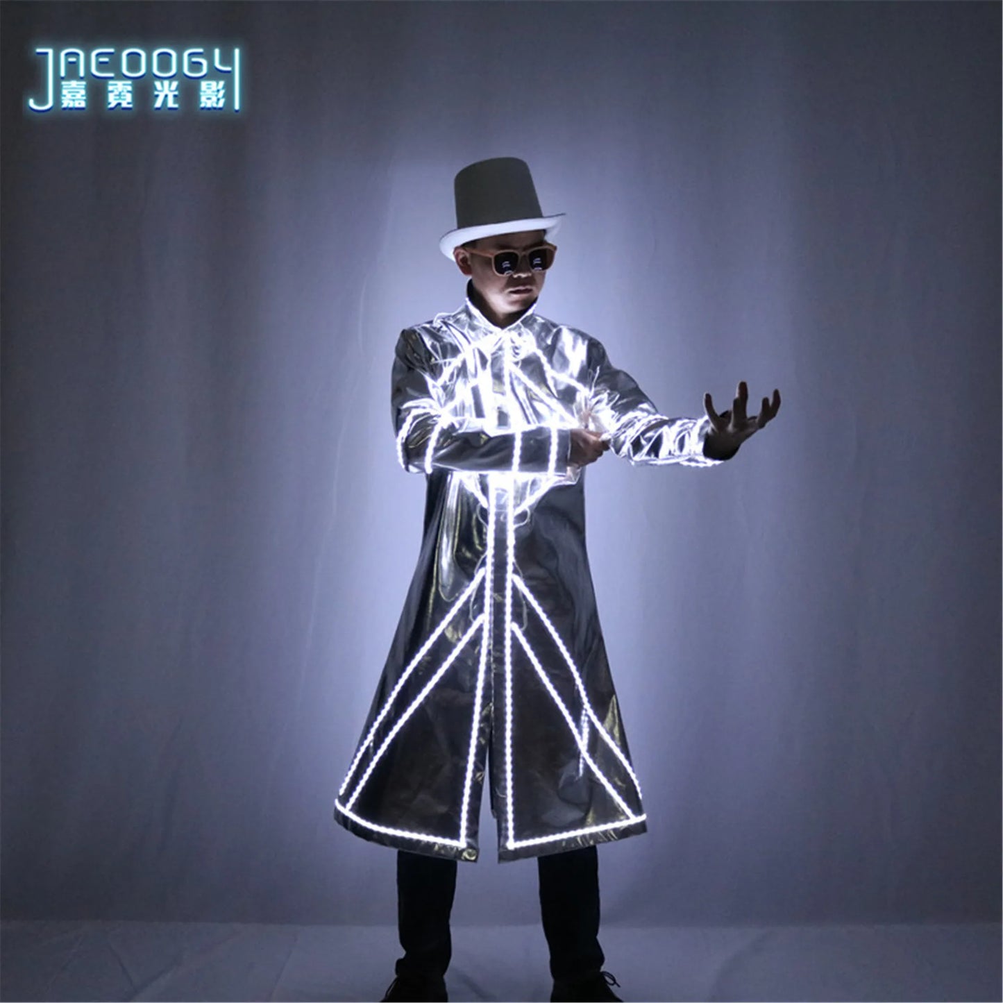 Men's LED Luminous Clothing, Stage Performance, Night Show, DJ Party Jacket, Atmosphere Props