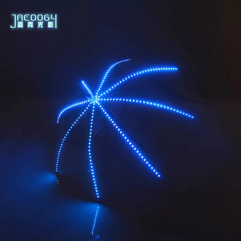 LED Luminous Umbrella, Party Performance Props, Multiple Modes, Full Color, Suitable for Music and Dancing