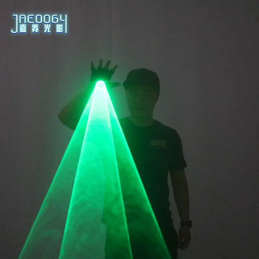 Auto-rotating Laser Gloves for Halloween and Christmas Party, Luminous Props, Stage Performance, Green-Red, New